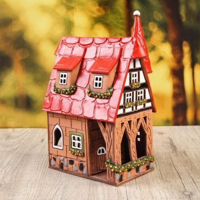 Аромалампа Домик «Ольга», 17 см, ручная работа, микс