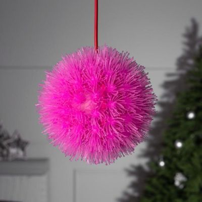 Светодиодная фигура «Ёжик» 18 см, пластик, 220 В, свечение розовое