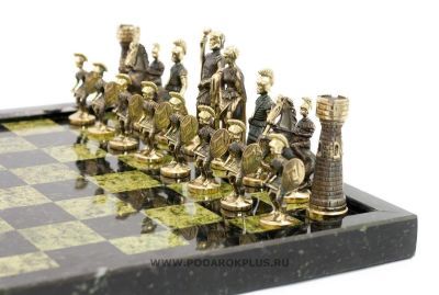 Шахматы "Римские" бронза змеевик №27