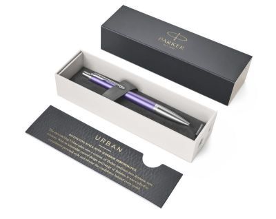 K 311 Ручка шариковая Parker Urban Premium M Violet CT синие чернила подар.кор.(арт-1931623)