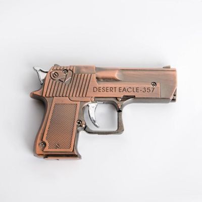 Зажигалка газовая "Desert eagle" с лазерной указкой, коричневый 6х9 см