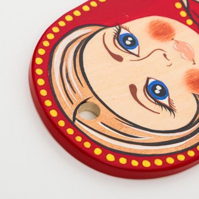 Доска разделочная «Матрёшка», 14,5×0,8×30 см, пучужская роспись