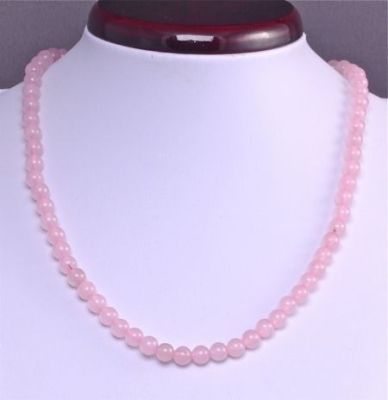 Бусы Кварц Розовый  "Классика №6" арт.НКР-1(6)-48-2