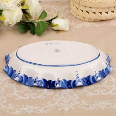 Блюдо «Ландыш», 29×20×5 см, гжель
