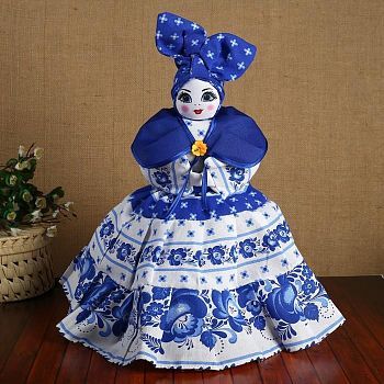 Грелка «Барыня», гжель, 42х25 см