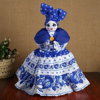 Грелка «Барыня», гжель, 42х25 см