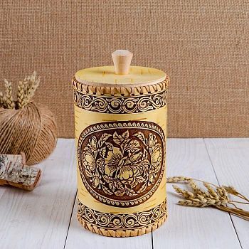 Туес "Пионы", 10,5х20 см