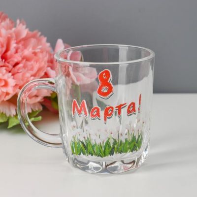 Кружка "8 Марта!" тюльпаны, 200 мл