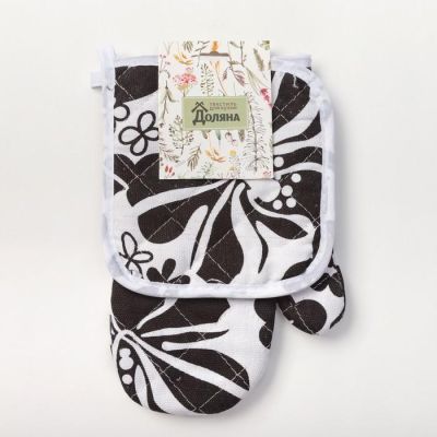 Кух. набор 2 пр. Доляна"Тренд",прихватка 17x17 см, рукавица 26х16 см,100% п/э