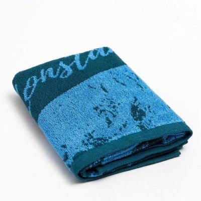 Полотенце именное махровое Этель "Константин" синий, 50х90см, 100% хлопок, 420гр/м2