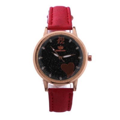 Подарочный набор 2 в 1 "Rinnady": наручные часы, браслет, d=3.8 см, красный