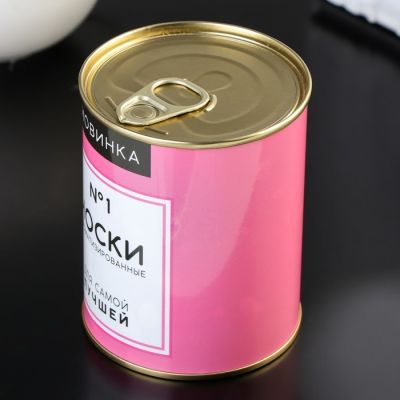 Носки в банке АРОМА "Самой лучшей". Роза (женские,цвет микс)