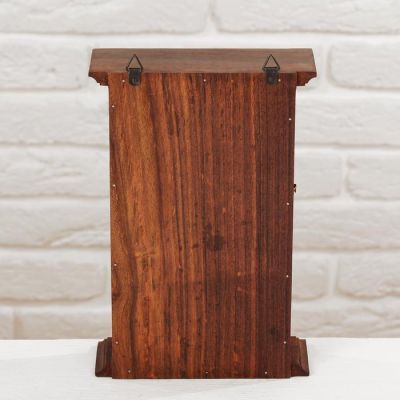 Ключница дерево "Цветы с сердечками" 6х16х24 см