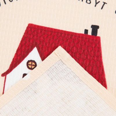 Набор полотенец кух. "Доляна" Дом там где сердце 35х60см-4шт, 100% хл