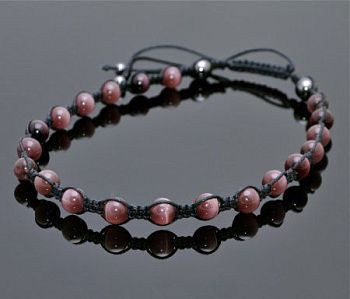 Бусы Кошачий глаз, Гематит "Шамбала" арт.П3297