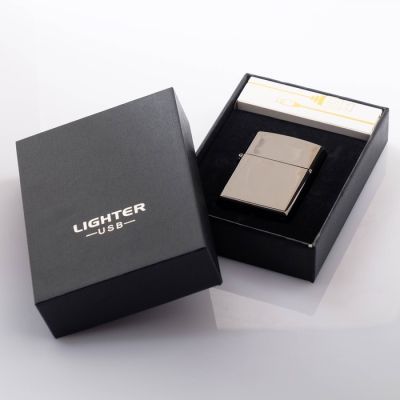 Зажигалка электронная, дуговая, USB, хром, 5.6х3.8.1.3 см .