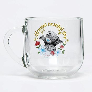 Кружка стеклянная "Мечтай каждый день", Me to you, 300 мл.