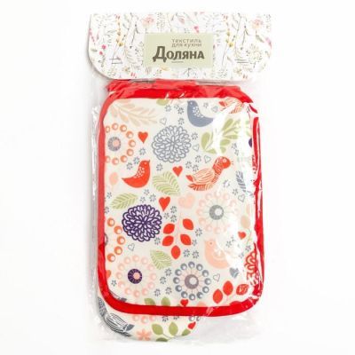 Кух. набор 2 пр. Доляна "Жар-птица", прих. 17*23 см, рукав. 26*16 см,100% п/э