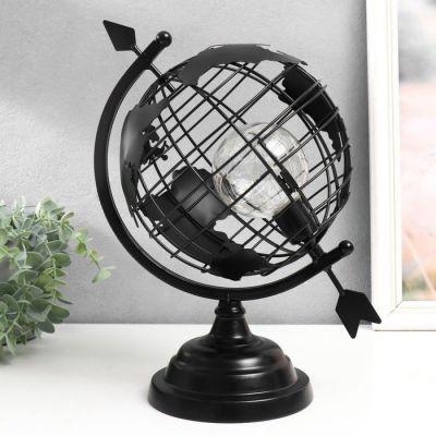 Ночник «Глобус со стрелой» светящаяся, металл (32 × 21 × 32 см)