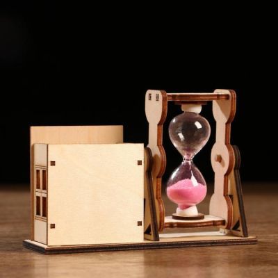 Песочные часы "Башня", сувенирные, с карандашницей, 10 х 13.5 см, микс