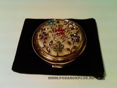 Зеркальце со стразами  ручной работы №5