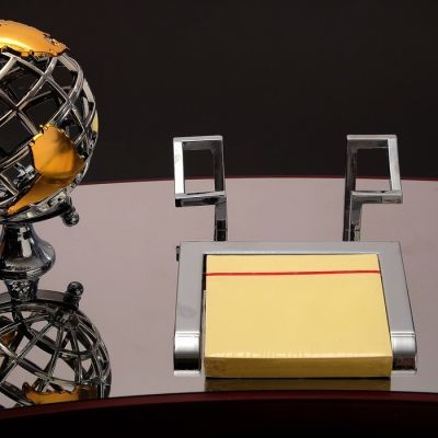 Набор настольный 5в1 (глобус, визитница, блок д/бумаги, карандашница, часы), 19х40 см