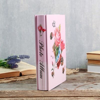 Фотоальбом на 200 фото 13х18 см "Розы и шоколад" в коробке, блёстки МИКС 29,5х23,5х5,5 см