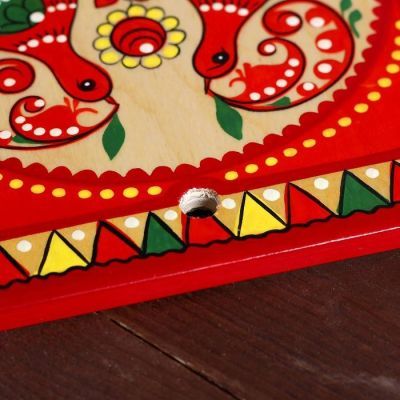 Доска разделочная «Прямоугольная», 18×0,8×31 см, пучужская роспись