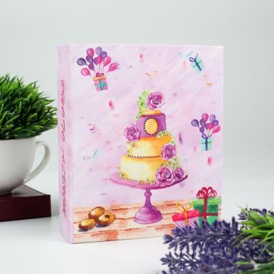 Фотоальбом на 40 фото 10х15 см "Торт" в коробке МИКС 17х14х4,5 см