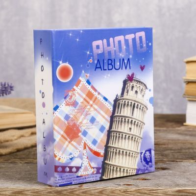 Фотоальбом на 40 фото 10х15 см "Башни и карты" в коробке МИКС 17х14х5 см