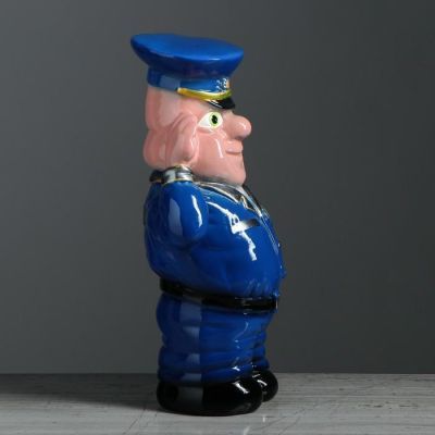 Копилка "Полиция", синий цвет, глянец, керамика, 30 см