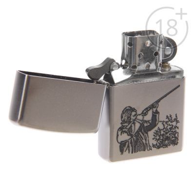 Зажигалка ZIPPO 205 Hunter с покрытием Satin Chrome