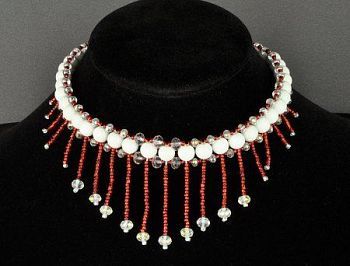 Колье Кахолонг, хрусталь "Красотка" арт.КАП-852