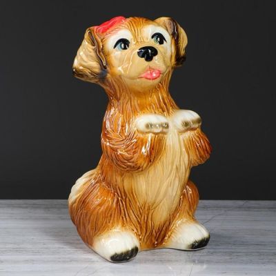 Копилка "Собака Жулька", коричневый цвет, 31 см