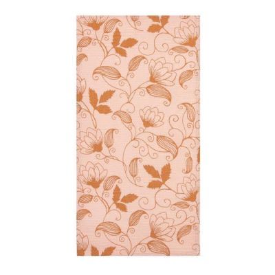 Полотенце Доляна «Цветочные узоры» 25х50 см, розовый, 100% хл., вафельное полотно 160 г/м