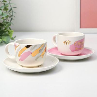 Набор "Каждому чуду свое время", 2 кружки 150 мл, 2 блюдца 12,5 см