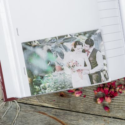 Фотоальбом на 100 фото 15х23 см "Однотонный" книжный переплет, МИКС