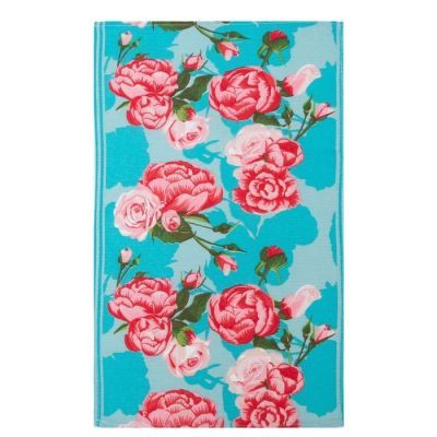 Полотенце вафельное в коробке "Пятна" 35х60 см, бирюза, 160 гр/м, хл,