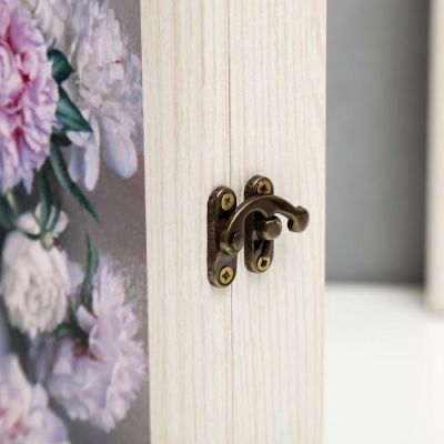 Ключница пирамида "Букет" Выбеленный дуб 30х25х5 см