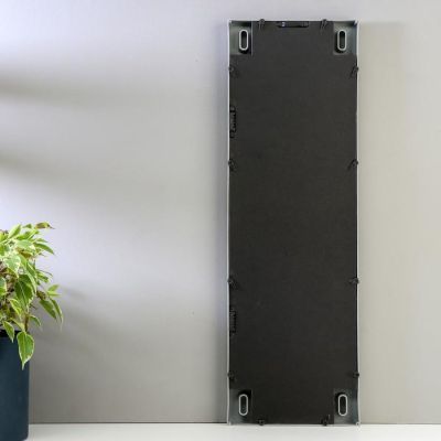 Фоторамка пластик на 3 фото 10х15 см "Прямые линии" серая 53,5х17,5х2,5 см