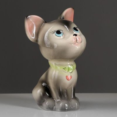 Копилка "Гаврик", глянец, серая, 22 см