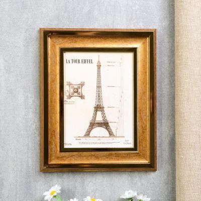 Фоторамка пластик 15х20 см "Медина" золото и полоски 27,4х22,4х1,8 см