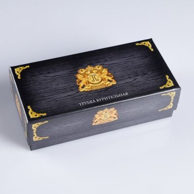 Трубка классическая, круглая, 14 см, коричневая