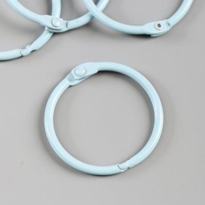 Кольца для альбома "Рукоделие" KDA-040/4, 4 см, 4 шт, голубой