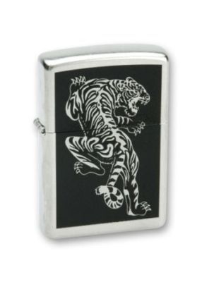 Зажигалка ZIPPO 207 Tigre с покрытием Brushed Chrome