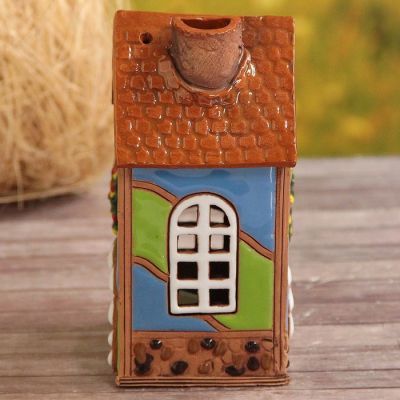 Аромалампа Домик «Зеркало», ручная работа, микс 15,5 см