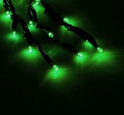 Гирлянда "Дождь" уличная (Ш:2 м, В:1,5 м, нить силикон, зелёный)