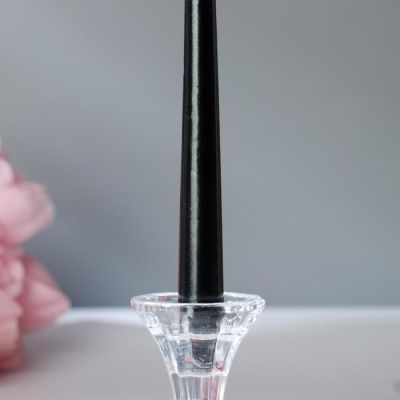 Свеча античная, 1,9х 20 см, 1 штука, чёрный металлик