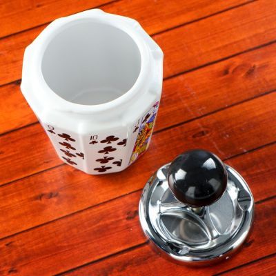 Пепельница бездымная "Карты", 14.5х10 см, микс