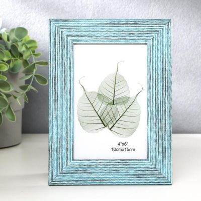 Фоторамка пластик 10х15 см "Плетение оттенки синего" 20х15 см